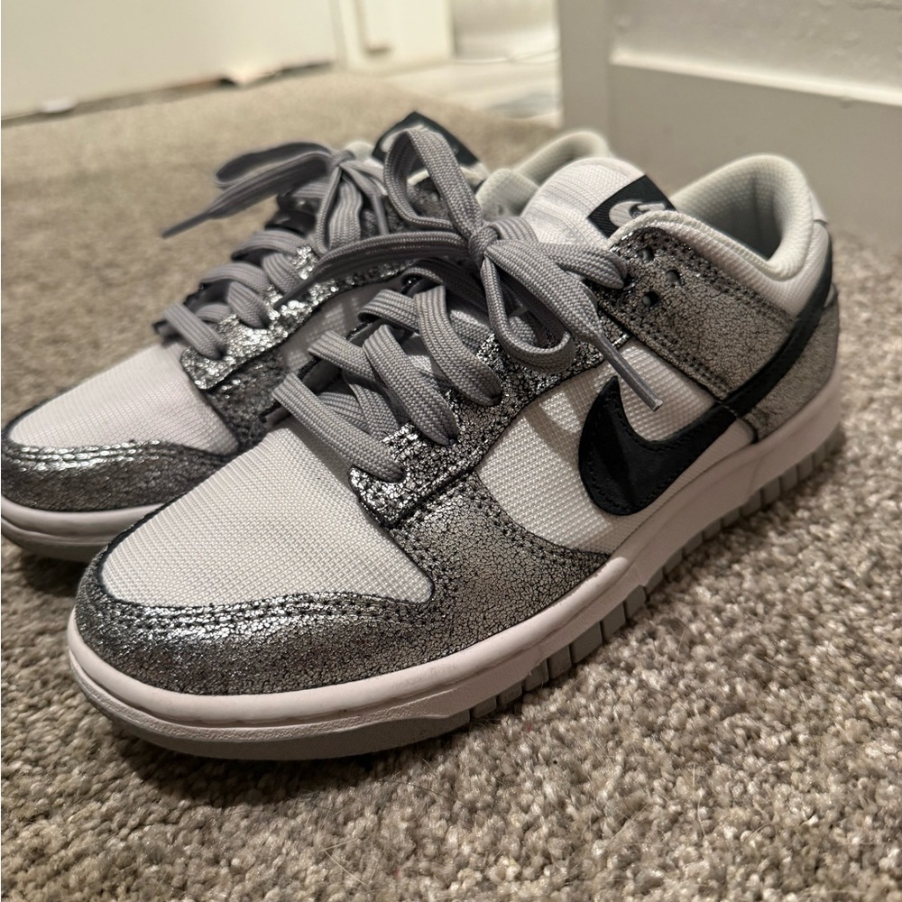 Women’s Nike Dunk Silver Glitter